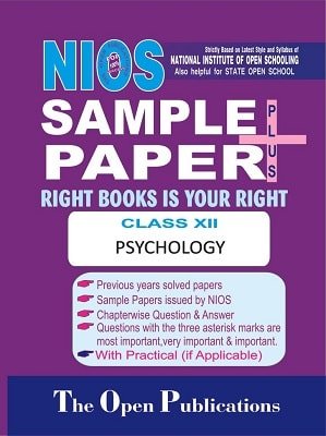 NIOS PSYCHOLOGY (328) GUIDE BOOKS+SAMPLE PAPER IN ENGLISH MEDIUM