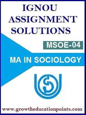 MSOE-004: Urban Sociology |Ignou solved Assignment | English Medium 2021-22 We provide MSOE-004: Urban Sociology ignou Solved Assignment File in PDF Format. M.com second year solved assignment for iGNOU students. It is compulsory to submit an assignment for the student's (M.com) of Ignou university.  Contact us : 9582489391 or whatsapp Last date of Ignou Assignment Submission The completed assignment should be sent to the Coordinator of the Study Center allotted to you by 31st March 2022 and 30th September 2022 . DOWNLOAD IGNOU B.A SOLVED ASSIGNMENT   HOW TO DOWNLOAD MSOE-004: Urban Sociology |Ignou solved Assignment | English Medium IGNOU SOLVED ASSIGNMENT  FROM OUR WEBSITE : Go to Ignou Assignment Solutions category  Select your subject code or choose multiple subjects by clicking add to cart button given on every assignment page. Fill contact details i.e. Name, Address, email ID, Mobile number etc. (It is mandatory and we respect privacy and your data is absolutely safe with us) Complete the checkout process by choosing payment options i.e. | Razor-Pay | Instamojo (by Credit Card | Debit Card | Internet banking) (We are fully secured SSL enabled website) After successful order, PDF copy of Assignment will be deliver to you on email or  WhatsApp. Assignments are for help and reference purpose only. Please get in touch with us for order. We are a group of professional willing to help professional students, who generally fighting with time to prepare for further studies. We want to inform all students that if you fail to submit your required assignment within a given time duration then you will be not permitted to attend the upcoming Term End Examination conducted by IGNOU. The assignments have a 30% weighted in your grade card while Theory and Practical examination has 70% weighted. We Provide Also Online Services Like : Online admission, Paying Examination fee online, Nios solved assignment, Nios handwritten solved assignment, tutor marked assignment, Ignou solved assignment for all subjects, Ignou Handwritten Solved Assignment,  Please Contact Us for More Information -95824898391 or whatApp