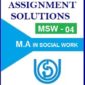 Ignou solved Assignment MSW-004 -Social Work and Social Development (English Medium) 2021-22