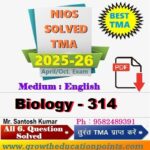 Nios Biology 314 TMA Solved In English