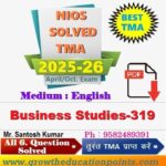 Nios Business Studies 319 TMA Solved Assignment