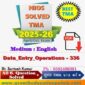 Online Nios Data Entry-336 TMA Solved In English Medium 2025-26.
