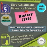 Nios History 315 Solved Assignment 2021-22