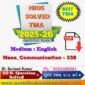 Nios Mass Communication (335) TMA Solved In English Medium 2025-26
