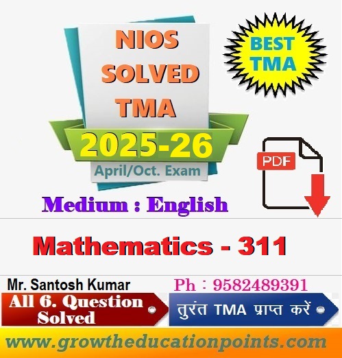 Online Nios Mathematics 311 TMA solved