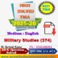 Nios Military Studies 374 TMA Solved 2025-26