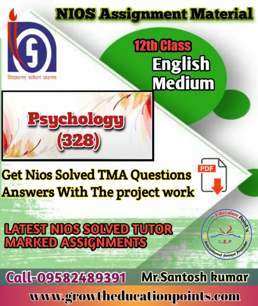 Nios Solved Assignment Psychology (328)