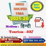 nios tourism 337 Solved Assignment 2025-26