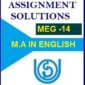 MEG-14: contemporary Indian literature in English translation solved assignment