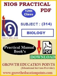 Nios Biology (314) Practical PDF File (English Medium)