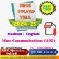 Mass Communications-335 Nios solved Assignment