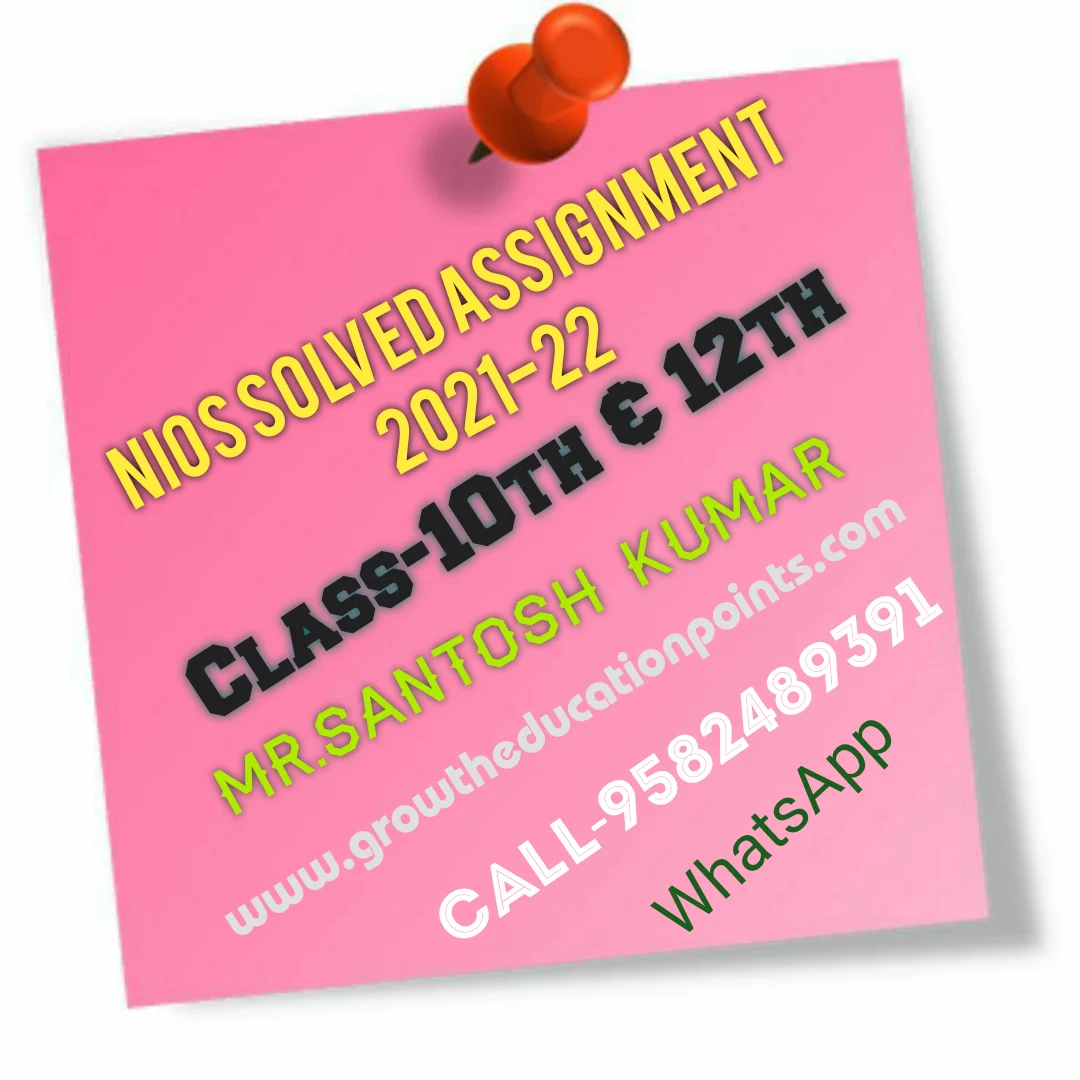 NIOS Class 12 Solved Assignment