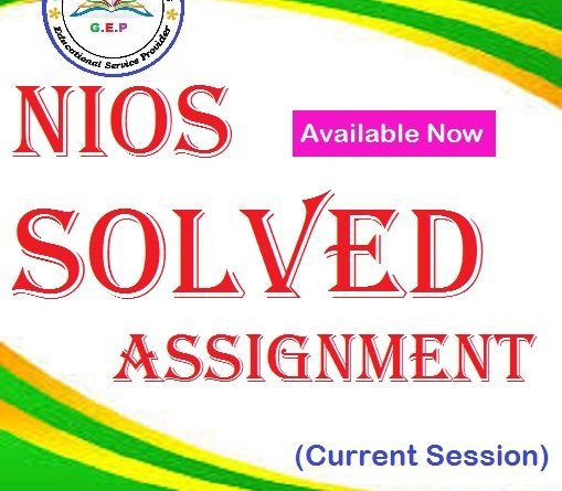 Nios solved Home Science (216) TMA