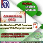 Nios Accountancy 320 Assignment