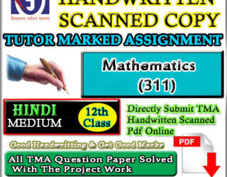 311-Mathematics SOLVED ASSIGNMENT HANDWRITTEN SCANNED COPY