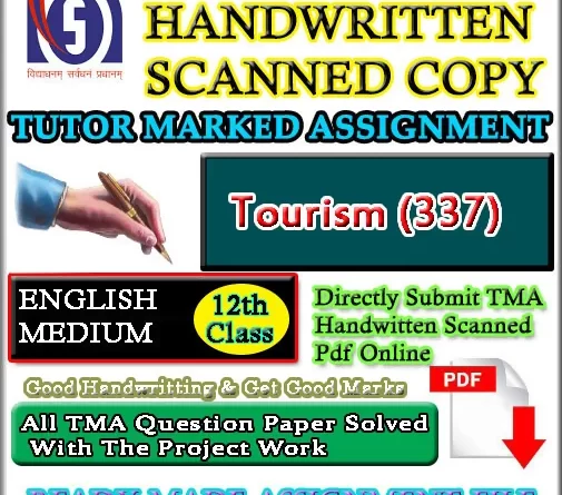 337-Tourism SOLVED ASSIGNMENT