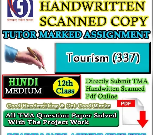 Nios Tourism 337 Solved Assignment Handwritten copy