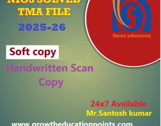 Nios class 10th handwritten solved assignment 2025 pdf