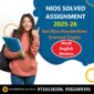 Download Nios solved assignment 2025