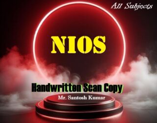 Class 10/12 NIOS TMA Front Page Format 2026