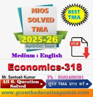 Nios Economic 318 Solved TMA 2026