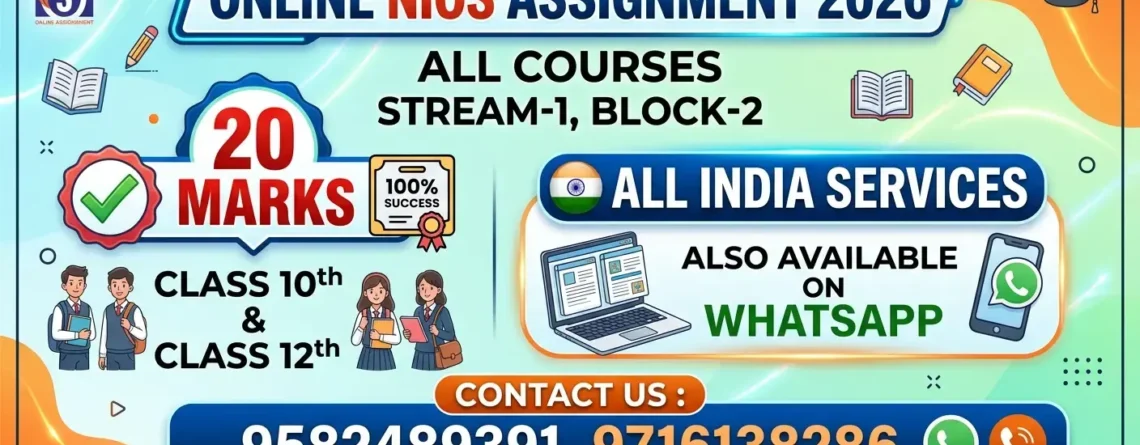 Tutor marked assignment nios answers all subject
