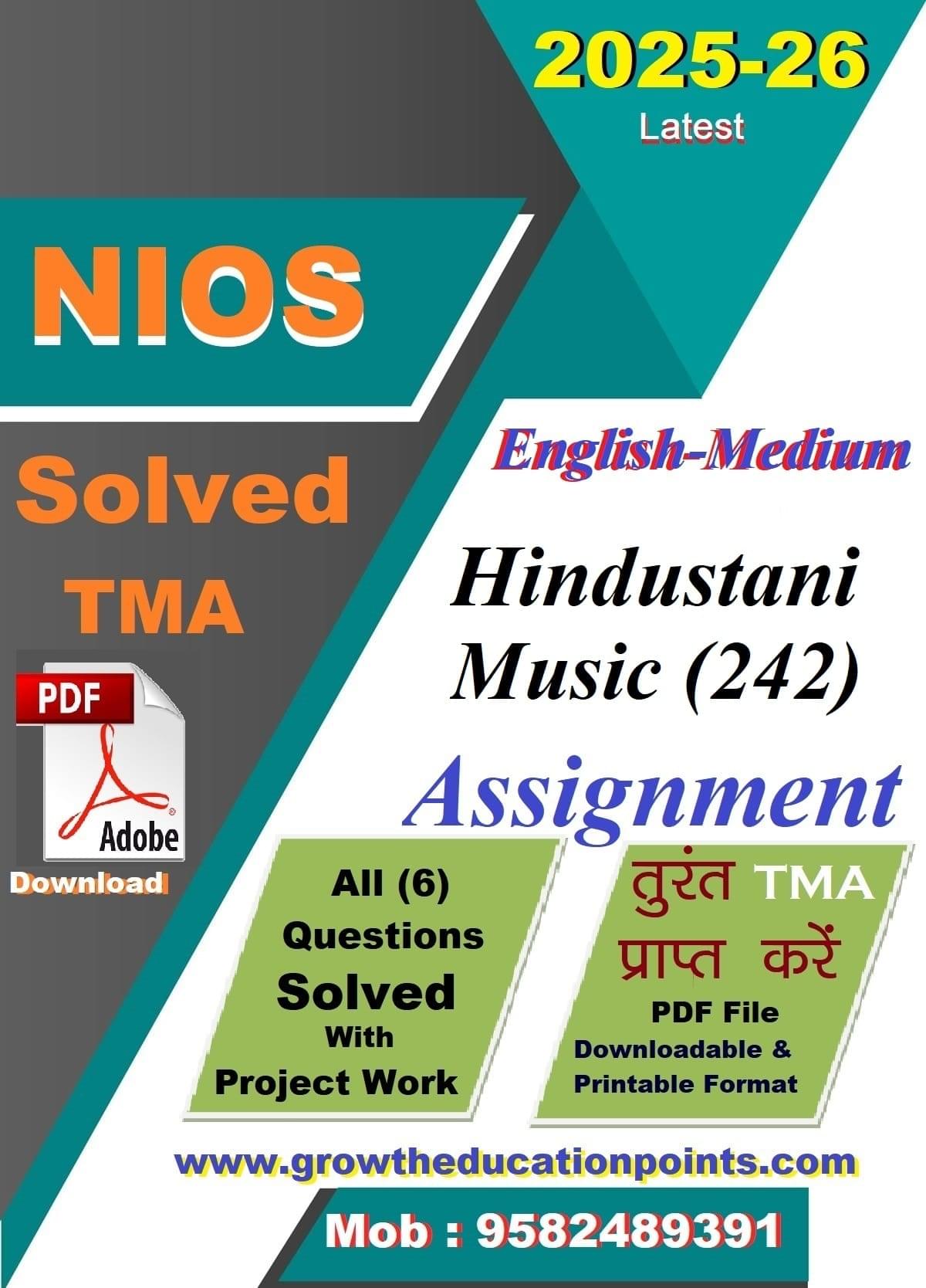 TMA Hindustani Music (242) 2025-26