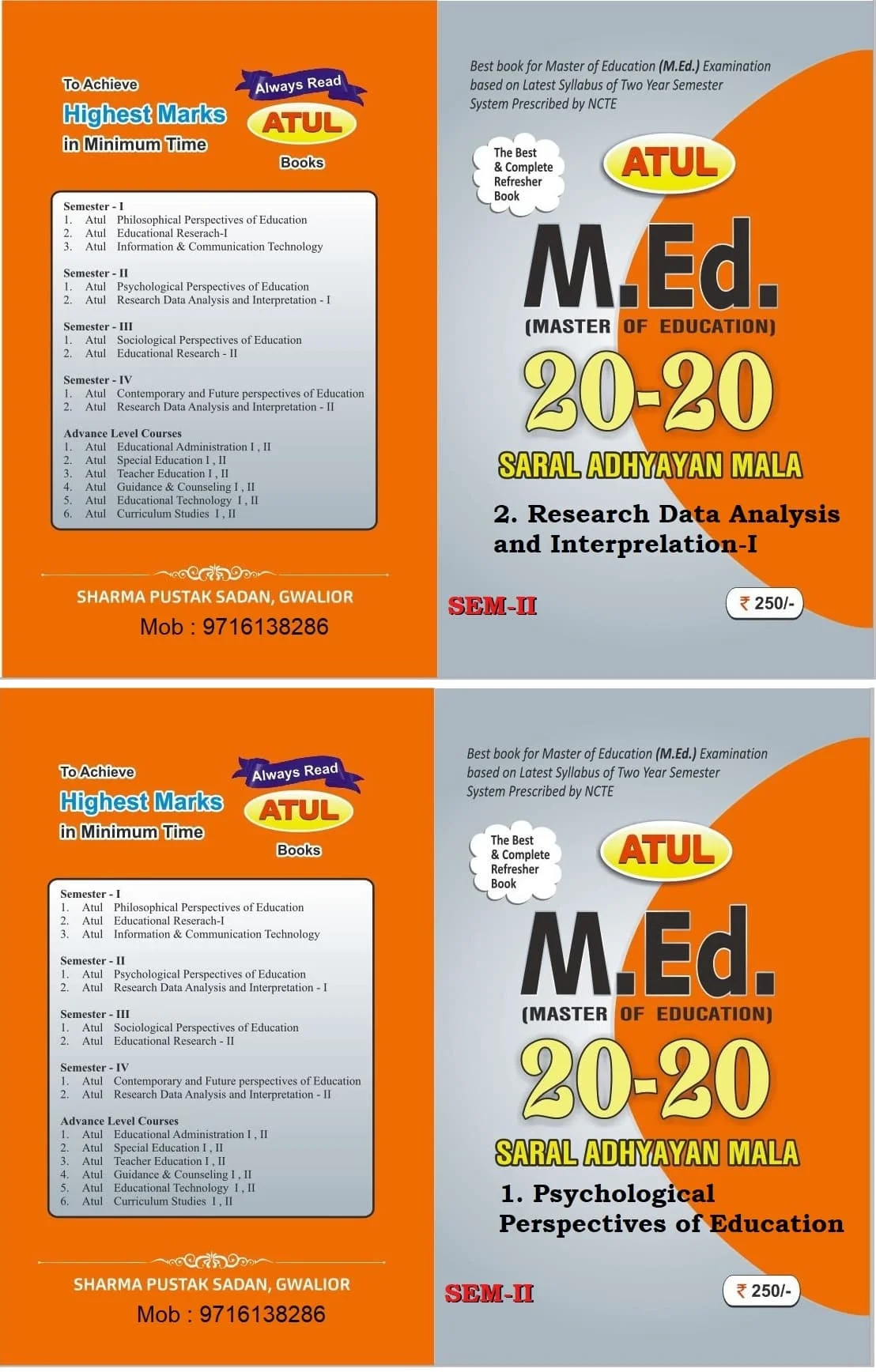 M.ed Sem-II Books jiwaji University
